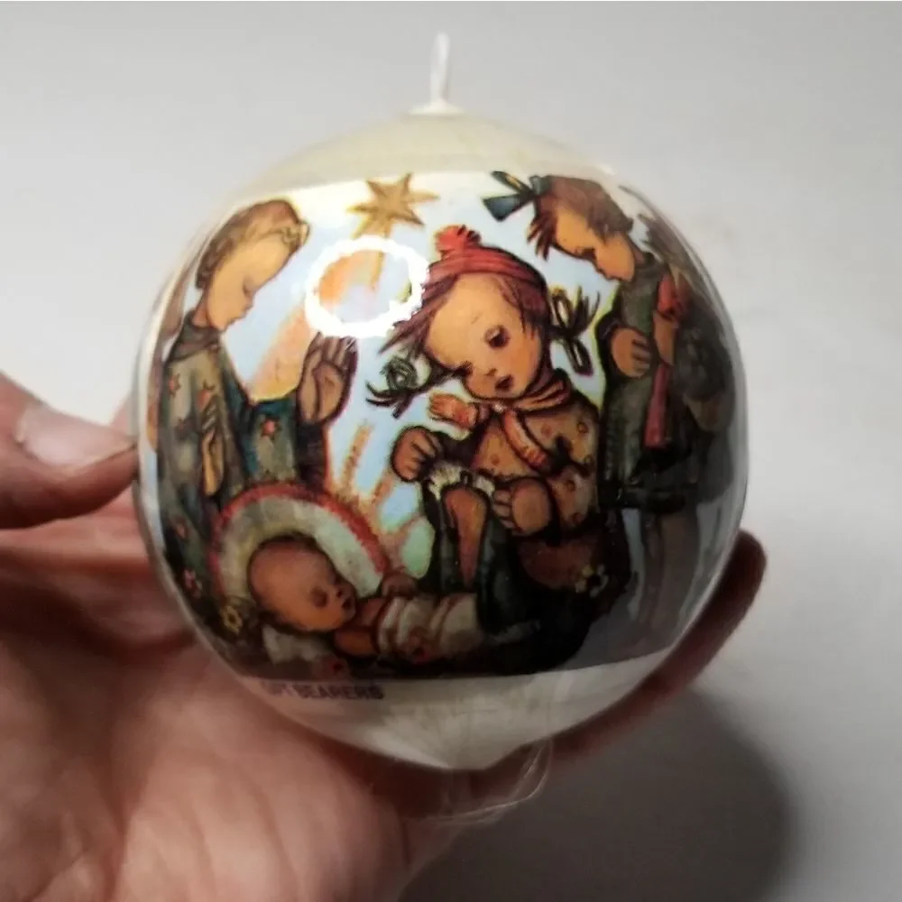 MJ Hummel vintage Christmas ornament bulb 1982 third edition a gift for Jesus